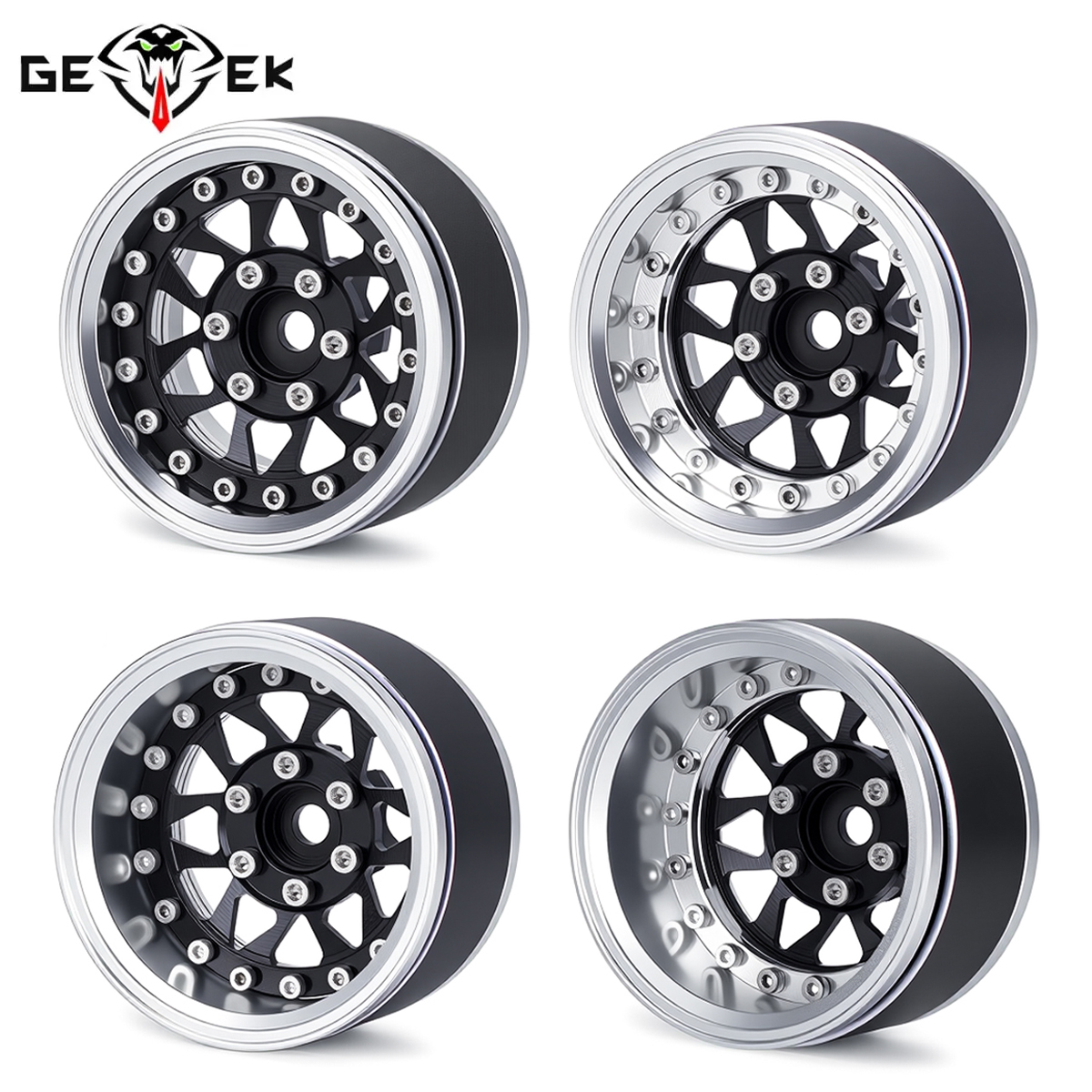 Wheel Rim Rc - 4Pcs 1.9 Aluminum Beadlock Wheel Rims