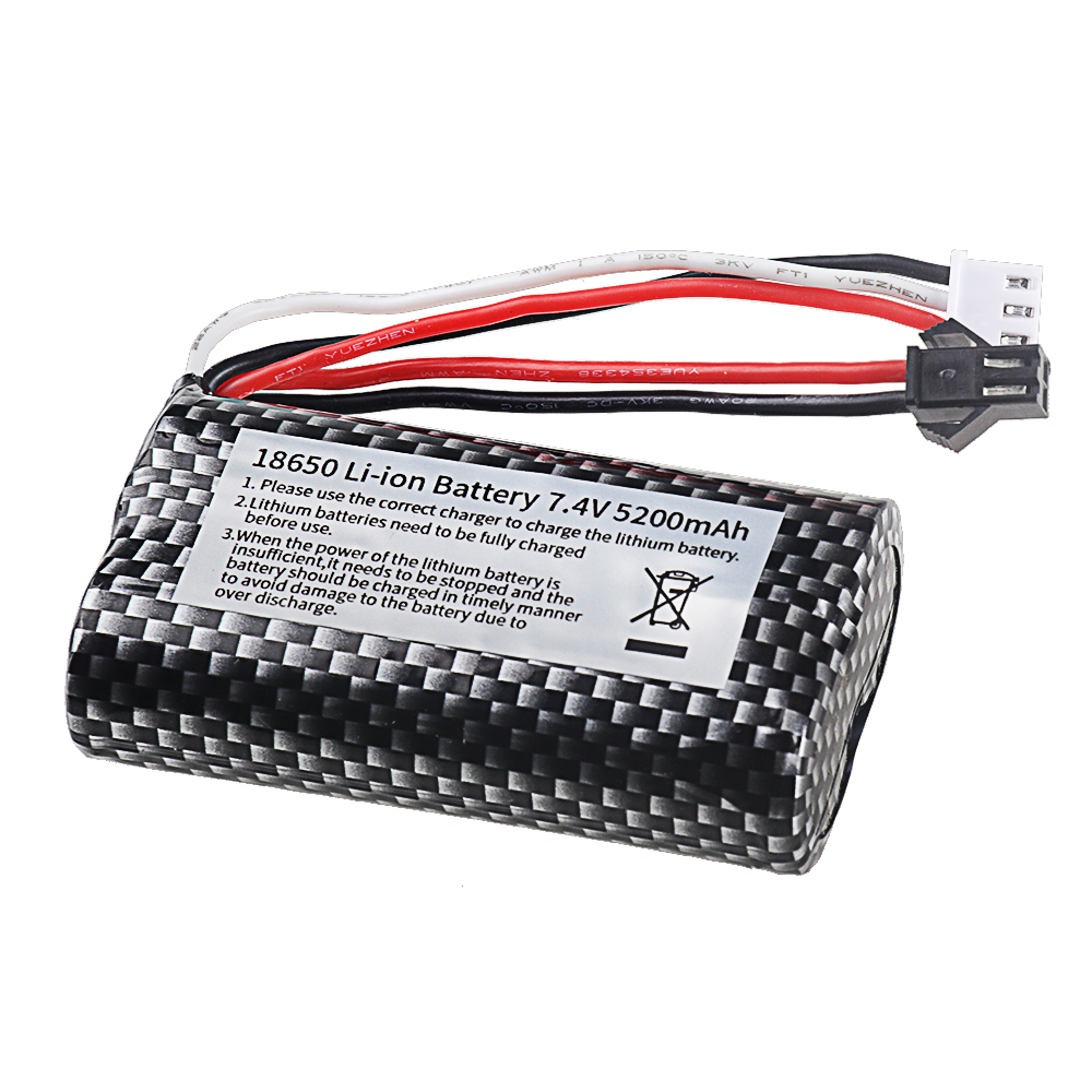 18650 7.4V 5200mAh Li-ion batt - Rc Hobby Vehicles reseña y precio