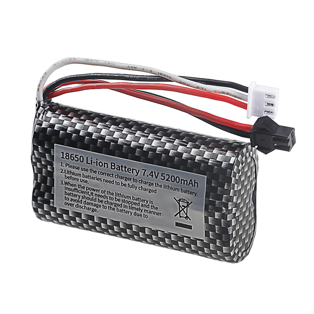 18650 7.4V 5200mAh Li-ion batt - Rc Hobby Vehicles reseña y precio