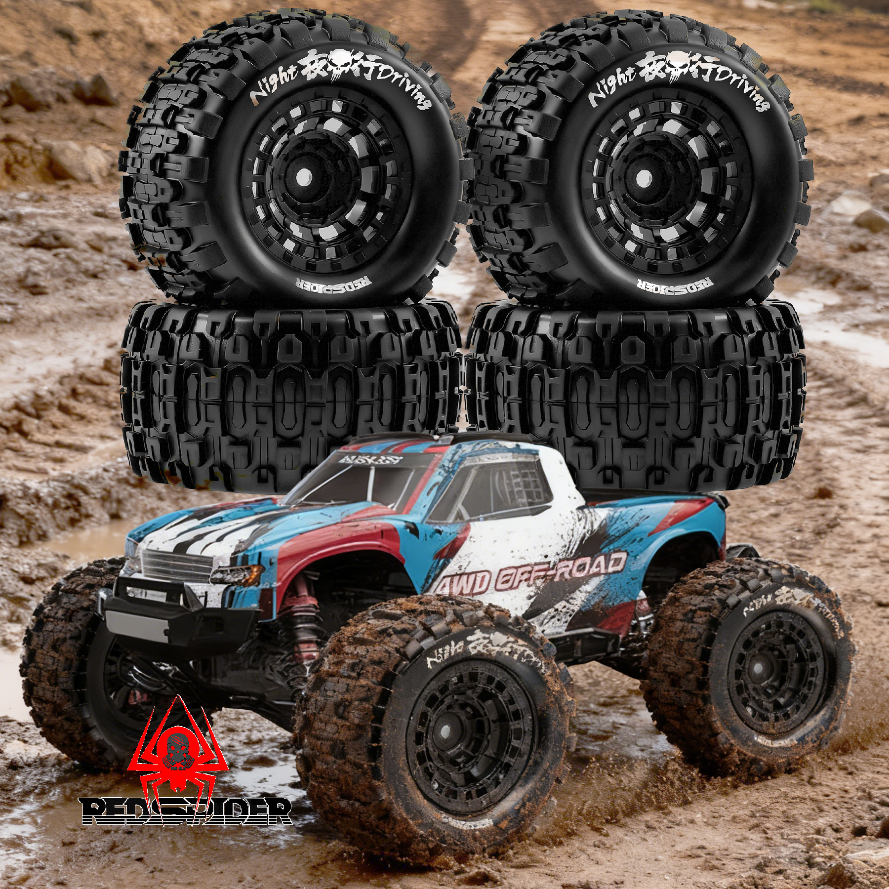 100mm RC Car Rubber off-road T - Rc Hobby Dump Truck reseña y precio