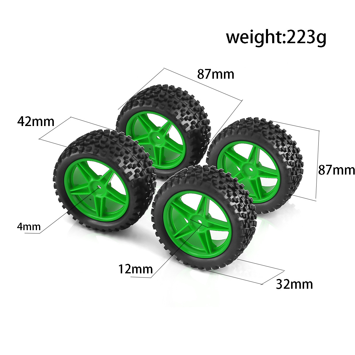 1/10 RC Off Road Tires And Whe - Rc Hobby Dump Truck reseña y precio