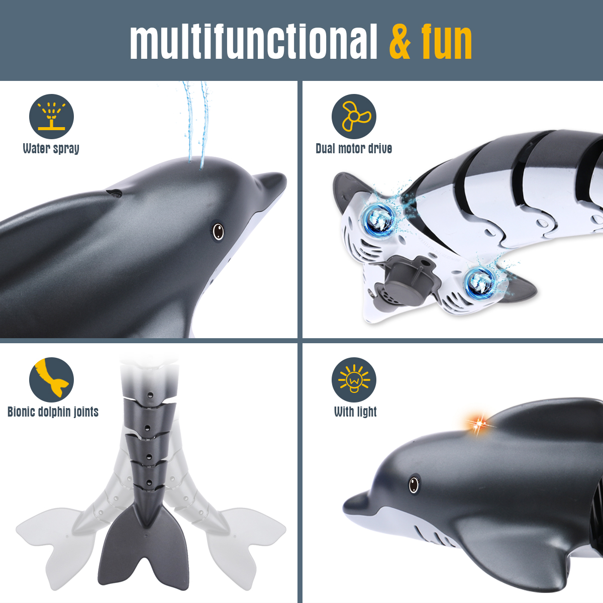 Shark  Rc Dolphin whale Spray  - Rc Submarine Water reseña y precio