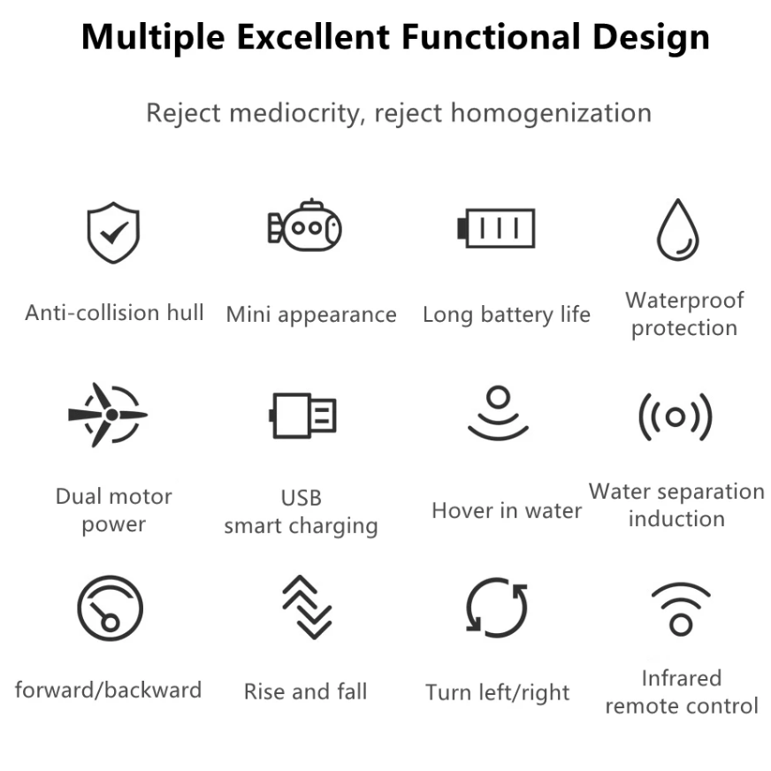 Simulation Micro Wireless Remo - Rc Submarine Water reseña y precio