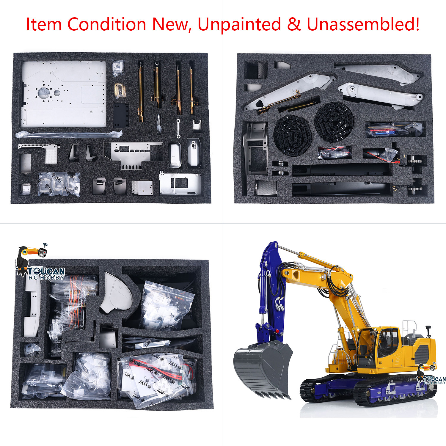 LESU 1/14 AOUE 945 3 Arms RC H - Rc Hobby Excavator reseña y precio