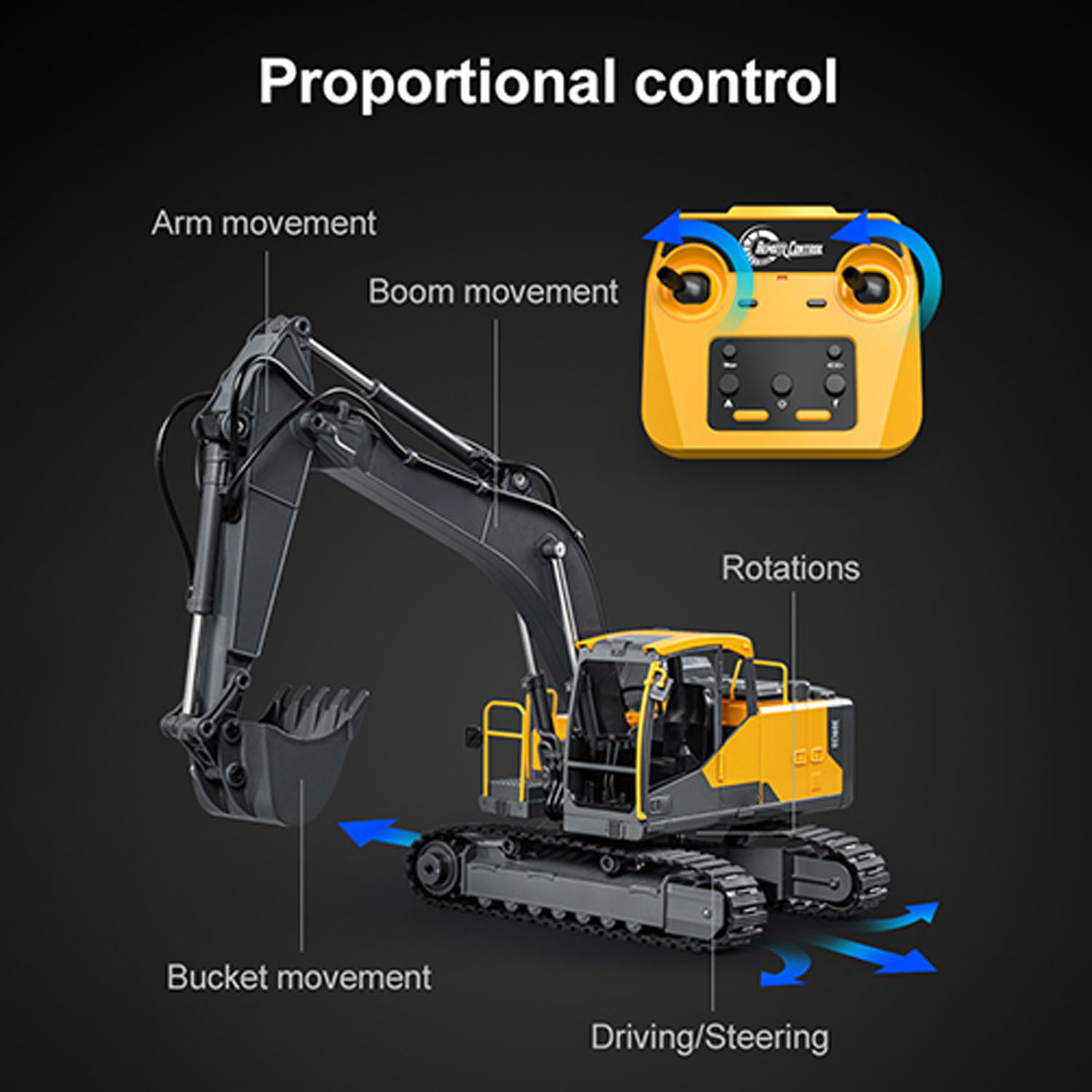1/16 DoubleE E598 003 Electric - Rc Hobby Excavator reseña y precio