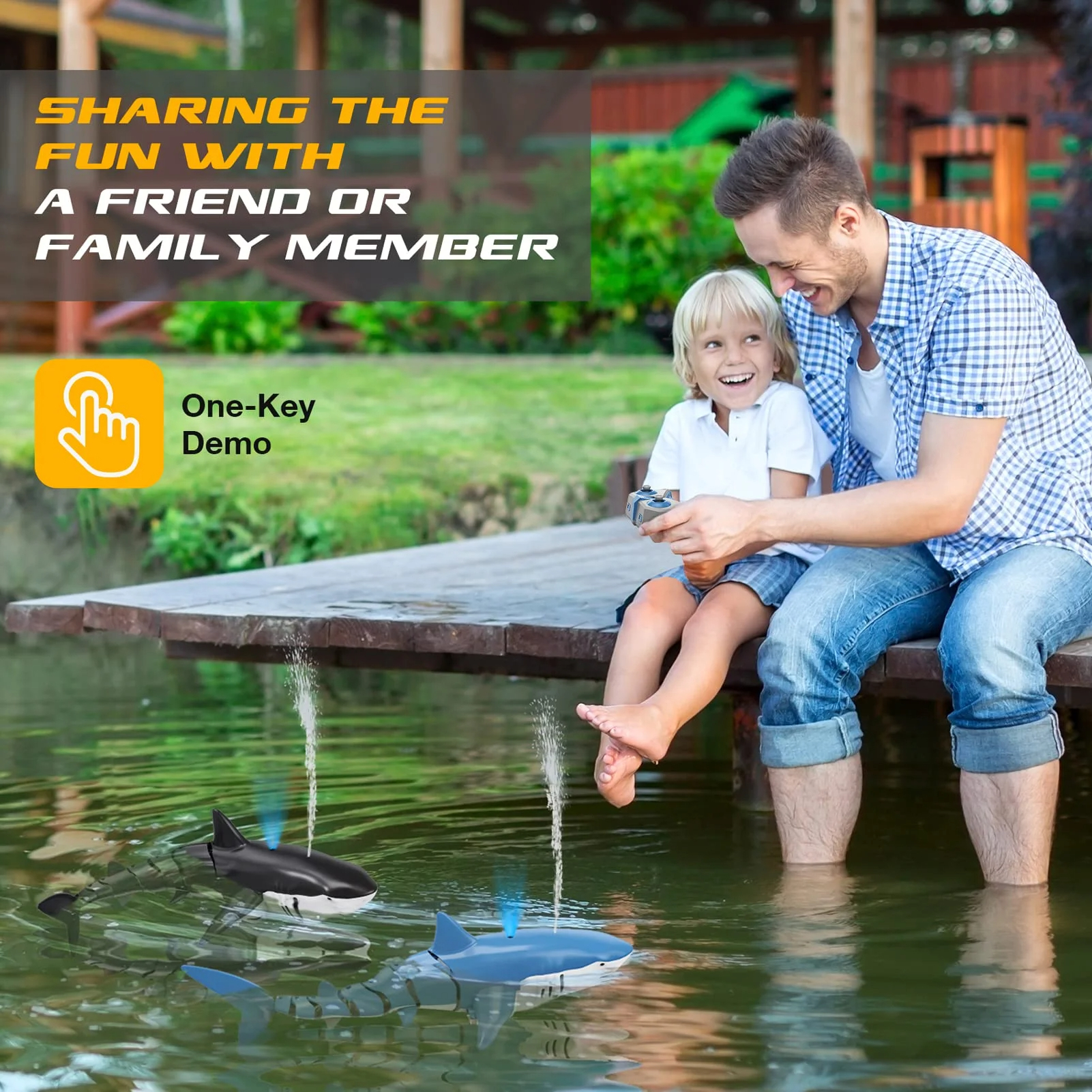 Smart Rc Shark whale Spray Wat - Rc Submarine Water reseña y precio