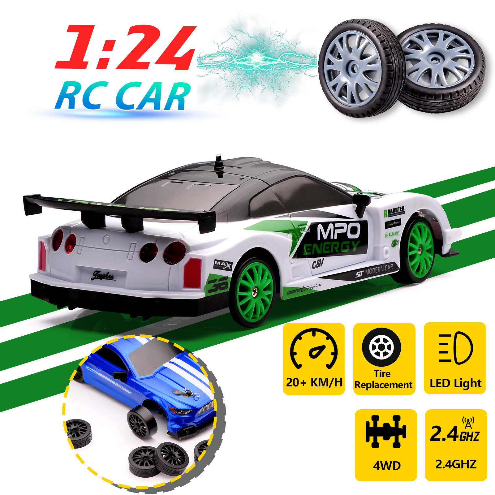 1:24 RC Drift Car 2.4G 4WD Hig - Rc Hobby Horizon reseña y precio