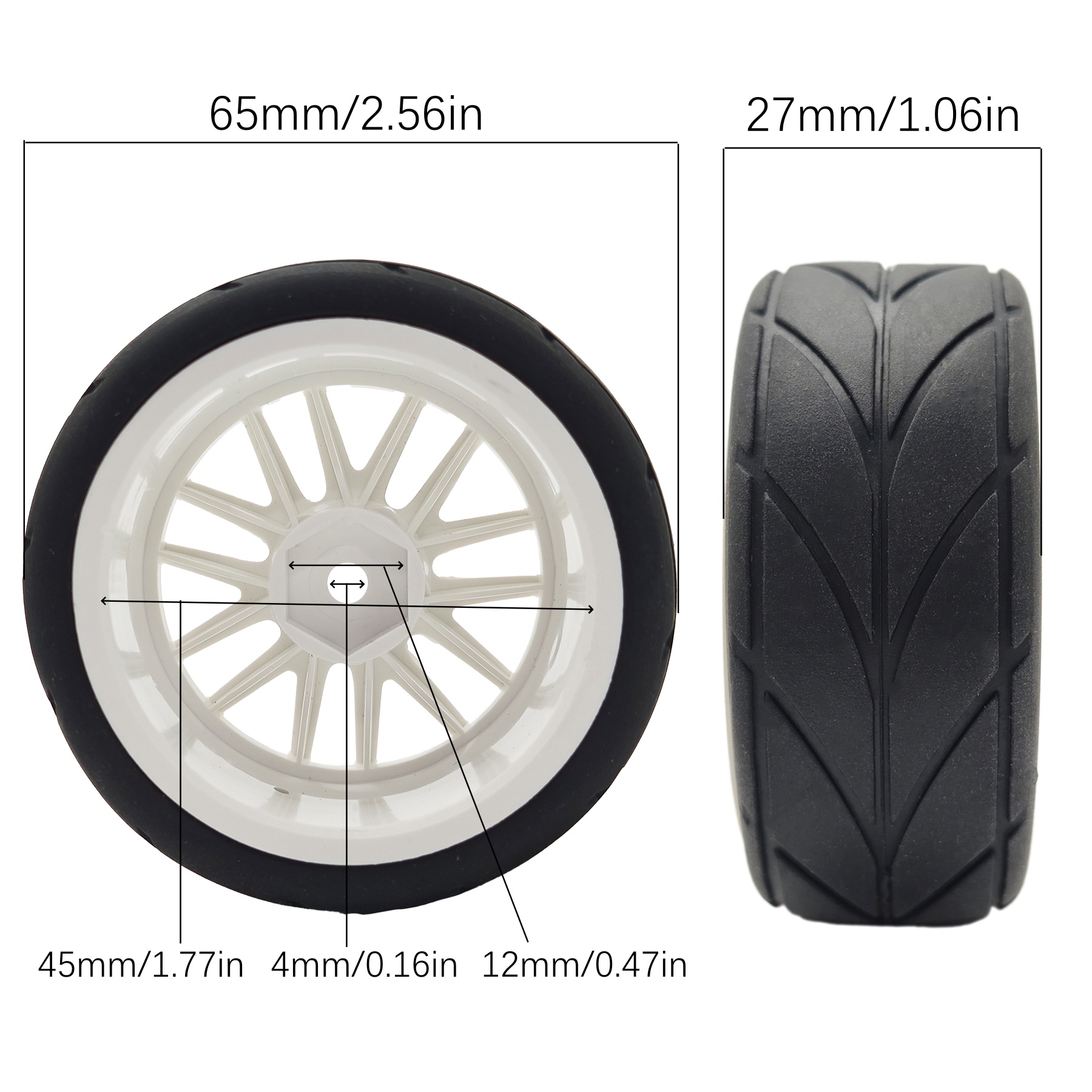 1/10 RC Racing Tires & Wheel R - Wheel Rim Rc reseña y precio