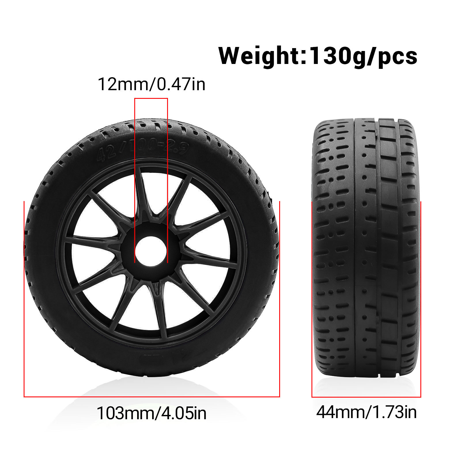 4pcs 100*44mm RC Wheel Rim & T - Wheel Rim Rc reseña y precio
