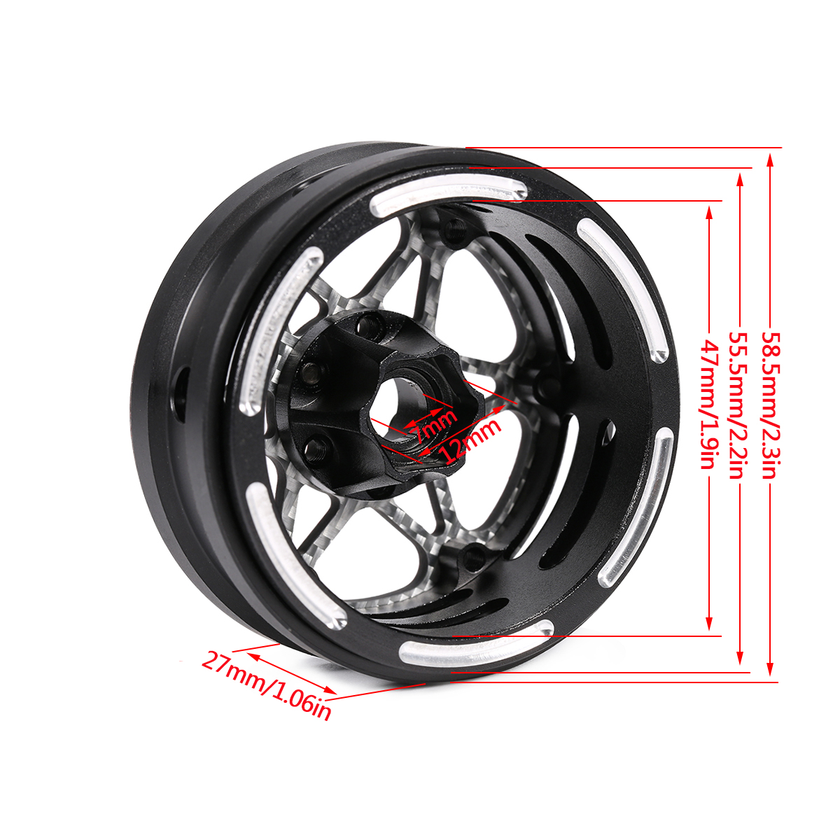 1.9 Inch Coloured Carbon Fiber - Wheel Rim Rc reseña y precio